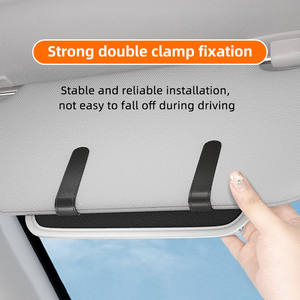 Etui de rangement pour lunettes de voiture pour <span class=keywords><strong>Peugeot</strong></span> 206 207 <span class=keywords><strong>208</strong></span> 301 307 308 Auto Sun Visor Sunglasses Storage Holder Ticket Phone Storage Box - Product Image 4