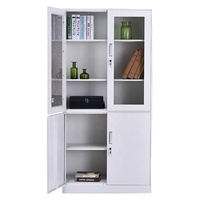 Glozen Armoire de rangement moderne en métal à 2 portes Armoires de classement en acier pour garage Armoires de rangement pour bureau OEM
