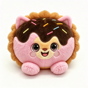 Peluche donut personnalisée, peluche donut lion, peluche alimentaire, animal en peluche donut, peluche alimentaire Chonky - Product Image 6