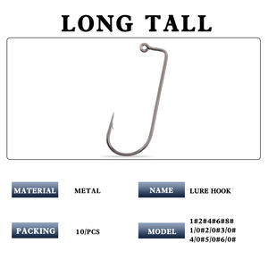 เบ็ดตกปลาเหล็กกล้าคาร์บอนสูงแบบมีเงี่ยง สำหรับตกปลาแบส ตกปลาทะเล ตกปลาในน้ำเค็ม ตกปลาหิน ตกปลาด้วยเหยื่อหนอน ขนาด 1 ถึง 10 - Product Image 5