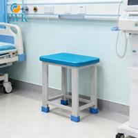 Taburete Cuadrado de Madera de Cuatro Patas para Acompañamiento de Enfermeras en Salas de Hospital, con Gran Capacidad de Carga, Ideal para Hospitales, Clínicas, Laboratorios y Dormitorios