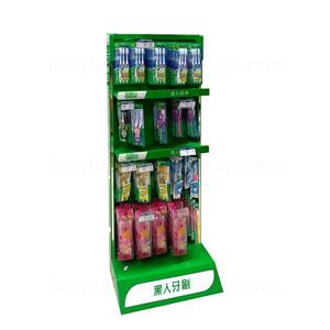 Expositor de cepillos de dientes con ganchos, estante metálico de suelo para supermercado, góndola duradera para productos de cuidado bucal - Product Image 2
