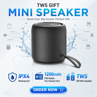 Mini-enceinte portable F11 sans fil 3W, étanche IPX4, petite, pour extérieur, 1200mAh, autonomie 6 à 12h, TWS, radio FM avec dragonne
