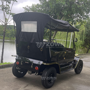 Vehículo Eléctrico Turístico Vintage Modelo T Cerrado, Carro Negro y Dorado para Villas, Hoteles, Resorts y Bodas - Product Image 3