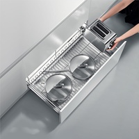Meubles de cuisine modulaires pour maison mobile, porte en acier inoxydable 304, organisateur automatique, écologique, ignifuge, cuisine moderne