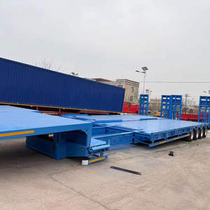 Semirremolque de Plataforma Baja de 3 Ejes, Plataforma Plana de Acero Q345, Remolque de Transporte de Maquinaria para Transporte de Excavadoras - Product Image 3