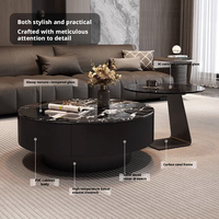 Table basse et table à thé en verre moderne, design minimaliste de luxe léger, rangement multifonctionnel pour petits salons