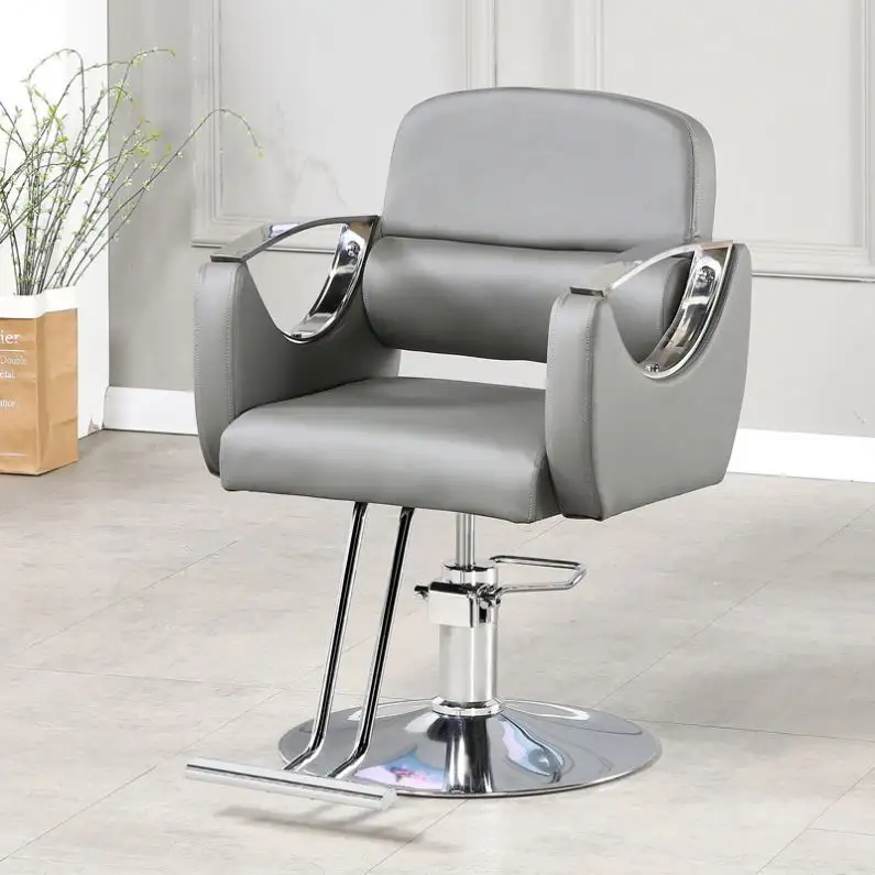 Beauty Salon Equipment Furniture Sets Hairdressing Stylist Stations Makeup Gray Chair Pour Salon Coiffure