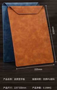 A7 Promotion Custom Logo Elegant Office Essential Leather <b>Writing</b> <b>Pad</b> with Clip for Managers & Executives - Product Image 3