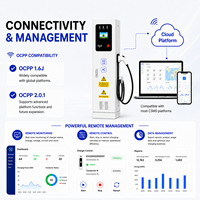 Cargador de CA para vehículos eléctricos de pie OEM ODM de 11kW 22kW con logotipo, software y carcasa personalizados