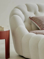 Lit à bulles de style moderne français, blanc, chambre à coucher, designer, mousse haute densité, lit king size, ensemble de meubles