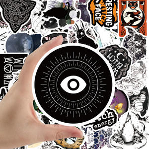 50 unids/pack estilo oscuro bruja mal dibujos animados pegatinas decorativas para pared monopatín <span class=keywords><strong>teléfono</strong></span> impermeable gótico Graffiti pegatina paquetes - Product Image 3