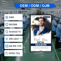 Écran publicitaire Android 14 de 21,5 pouces, RJ45, 1920*1080, prise en charge multilingue pour promotion en ascenseur et murs de centres commerciaux