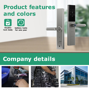 Qunn Nhà Máy Wifi Thông Minh Ổ Khóa Thiết Bị Điện Tử An Ninh Kỹ Thuật Số Mật Khẩu Vân Tay Truy Cập Gỗ Nhôm Cửa Thép Tuya Ai Ứng Dụng - Product Image 6