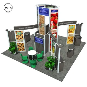 Cabine de exposição portátil 6x6 para feiras, equipamento de venda quente e fácil instalação, Tawns, equipamento de exposição para feiras comerciais