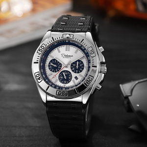 Dulunwe 6069 nouveau modèle chronographe bracelet en acier multifonctionnel trois yeux Six <span class=keywords><strong>aiguilles</strong></span> lumineux <span class=keywords><strong>montre</strong></span> mécanique étanche pour hommes - Product Image 5