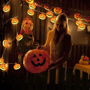 Garden Party Holiday Christmas Lighting Decoración impermeable Luces de cadena de calabaza al aire libre - Product Image 1