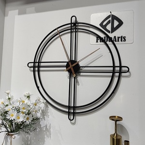 Horloge <span class=keywords><strong>murale</strong></span> décorative en métal moderne de luxe de 70 cm, grande taille, pour la maison, le salon, quartz silencieux - Product Image 5