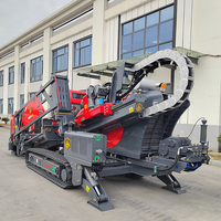 Machine de forage horizontale diesel Goodeng - Rig HDD sans tranchée à haute efficacité avec pompe/moteur/engin, profondeur de forage maximale de 30 m