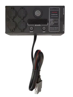 Boîtier de commande d'alimentation portable 12V avec voltmètre, port USB-C, QC 3.0, protection IP54, en plastique pour camping-car, 4x4, voiture tout-terrain, camping