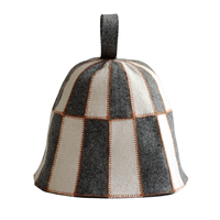 Un chapeau de sauna en pure laine qui défie la chaleur et l'envoie balançant avec sa couture en cuivre.
