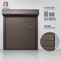 Porte à enroulement en aluminium isolée thermiquement, résistante au froid, avec moteur et capteur d'obstacles pour garage de villa