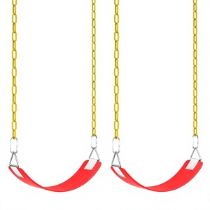 <span class=keywords><strong>AGPTEK</strong></span> Lot de 2 Sièges de Balançoire 167,6 CM avec Chaînes Antirouille, Support Thermoplastique Revêtu, Capacité 250 lb, Coussin et Accessoires de Remplacement à Clipser - Product Image 4
