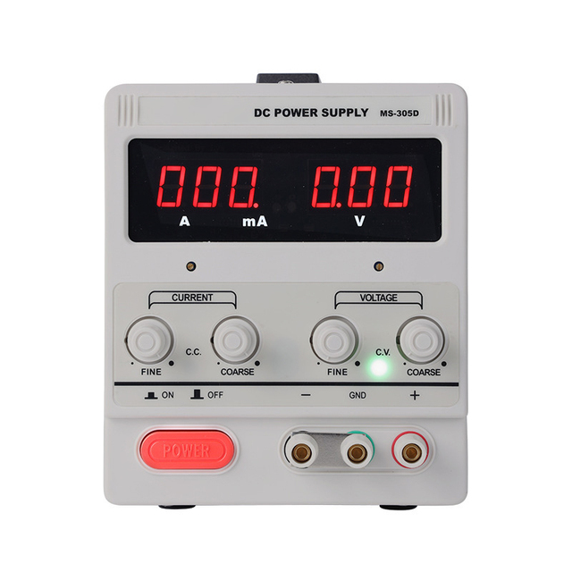 MS-305D Adjustable DC Regulated Power Supply with 3-Digit LED Display 0-30V Output 300W Industrial & Household Use