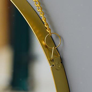 Round <strong>Mirror</strong> Wholesale Custom Size <strong>Gold</strong> Frame Hanging <strong>Circle</strong> <strong>Mirror</strong> with Chain for Bathroom Vanity Entryway Living Room Bedroom - Product Image 5