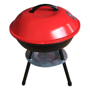 Barbecue portable de 14 pouces avec couvercle à verrouillage à 3 points pour la conservation de la chaleur, système de ventilation double, petit barbecue au <span class=keywords><strong>charbon</strong></span> de bois - Product Image 2