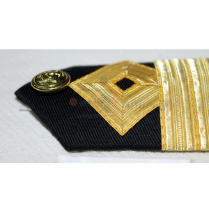OEM Customizable Shoulder <b>Boards</b> Epaulets Bullion Wire French Gold Braid Cotton/PVC Eco-friendly High Quality Uniform - Product Image 1