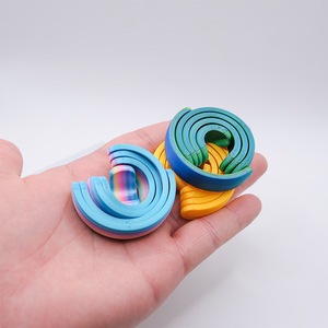 3D Printed Fidget <b>Spinner</b> Spiral <b>Ring</b> Stress Relief Toy Portable Plastic Unisex 8 To 13 Years - Product Image 2