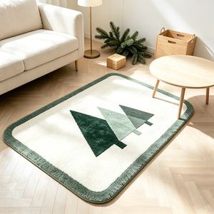 <span class=keywords><strong>Tapis</strong></span> moelleux en peluche lavable en machine, design arbre nordique, antidérapant, absorbant, pour chambre à coucher, <span class=keywords><strong>tapis</strong></span> tufté avec base en TPR - Product Image 4