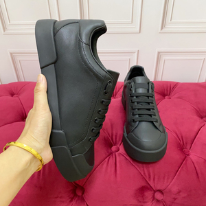 <span class=keywords><strong>Zapatillas</strong></span> Planas de Cuero Genuino de Diseño Clásico Negro de Caña Baja para Caminar, Tendencia 2025 - Product Image 2