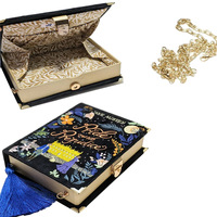 Pochette de rangement pour livres, livre de souvenirs pour bébé avec boîte à souvenirs, bijoux, broderie, collier de voyage, téléphone, sac bandoulière en cuir