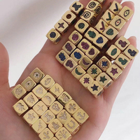 Usine Micro Zircon Pave Or Couleur Plaqué A-Z Alphabet RainbowLetter Étoile Lune Soleil Fruits Perles Pendentif pour la fabrication de bijoux