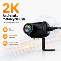 Caméra de tableau de bord pour moto WiFi 2K, étanche IP66, caméra de guidon 170° °   Enregistreur vidéo numérique (DVR) pour moto, scooter et vélo électrique avec enregistrement en boucle