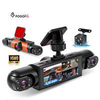 Cámara para Auto Podofo de 3.16 Pulgadas, 1080P, 4 Lentes, Grabación en Bucle, Gran Angular, Protección Completa de 360°, Visión Nocturna