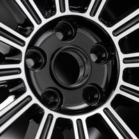 Nouvelle jante en alliage d'aluminium forgé, 10 branches, design en Y, finition usinée argent brillant et noir bicolore, logo personnalisé, 16-22 pouces, 5x114.3