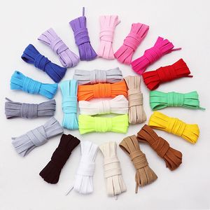 Lacets de chaussures en polyester épais de haute qualité, monocouche, 8 mm de large, lacets plats colorés pour baskets, qualité de course, paire - Product Image 2