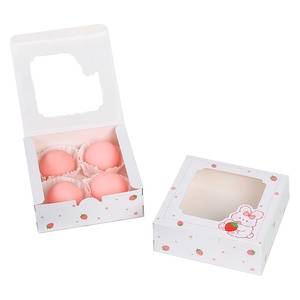 Cajas de rosquillas de postre de pastelería dulce de galleta personalizada de alta calidad al por mayor-tipo de carpeta de laminación MATE DE PAPEL DE ARTE - Product Image 5