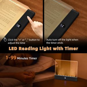 LED Book <b>Light</b> 2-in-1 3-color Stepless Dimming <b>Timer</b> for Reading 1-99 min Rechargeable Night <b>Light</b> Reading Lamp - Product Image 4