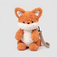 Sac à dos en peluche renard mignon, sac bandoulière en peluche douce avec porte-monnaie pour filles, cadeau d'anniversaire