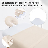 Sábana Plana de Masaje SPA Moderna, Tejida, Lavable, de Polialgodón 300 Hilos, 120*230cm, con Orificio Facial, Personalizable con Logotipo, Colorida