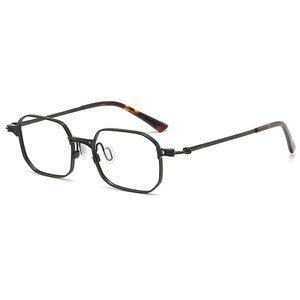 Monture de lunettes en titane vintage <span class=keywords><strong>optique</strong></span> à la mode, forme régulière, impression tendance, <span class=keywords><strong>lunette</strong></span> anti-lumière bleue unisexe - Product Image 6