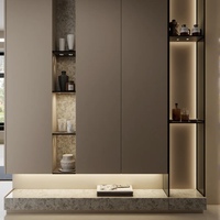 Armoire à chaussures contre le mur porte d'entrée de la maison armoire moderne entrée lumière luxe chaussures armoire personnalisation
