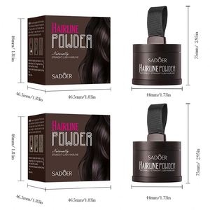 SADOER Polvo para la línea del cabello al por mayor de fábrica, marca privada, <span class=keywords><strong>2</strong></span> colores, resistente al agua y al sudor, corrector vegano, sombra para la línea del cabello - Product Image 6