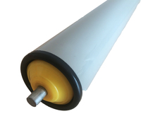 Rouleau de convoyeur en plastique à arbre hexagonal de 50 mm de diamètre avec cadre de rouleau en acier zingué