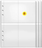 Transparent A5 argent enveloppes Photo manches rechargeables 4 poches reliure à anneaux remplacement pochettes d'argent pour la farce d'argent