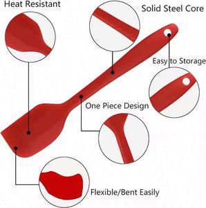 Wholesale Heat Resistant 5-piece Silicone Spatula Set Rubber Cooking Utensils Set Non-stick Silicone Kitchen Utensils Set - Product Image 6